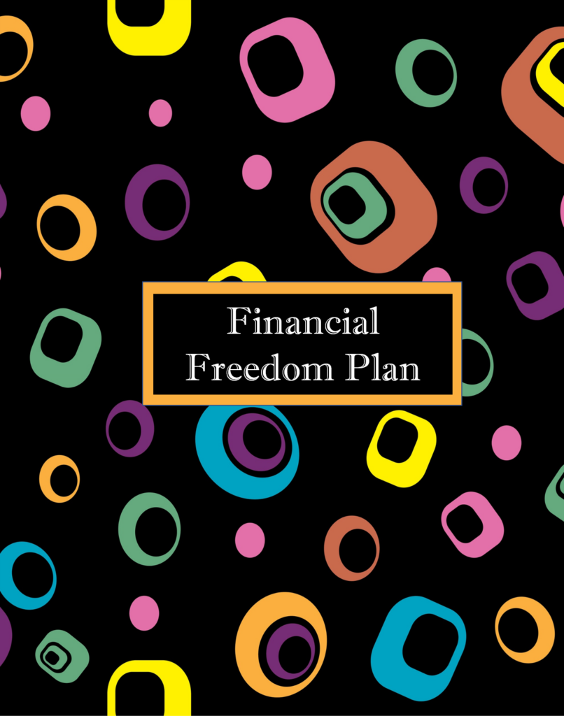 Black with Mod circles Financial Freedom Plan cover