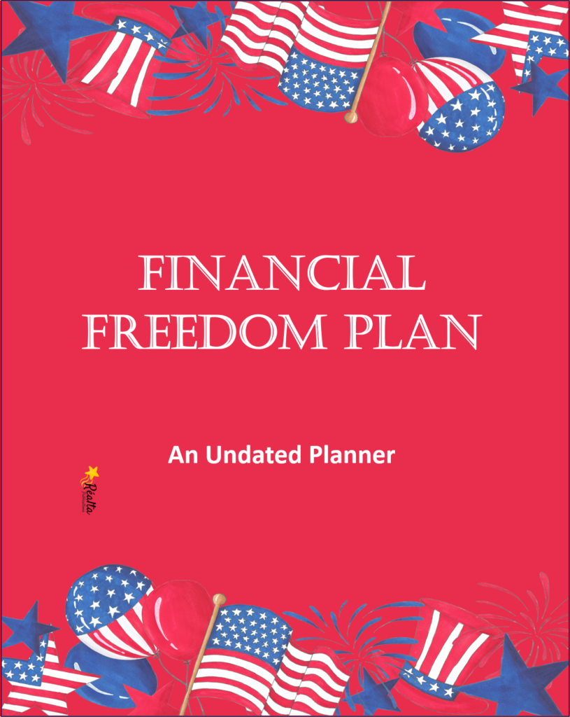 Red Patriotic Financial Freedom Plan cover