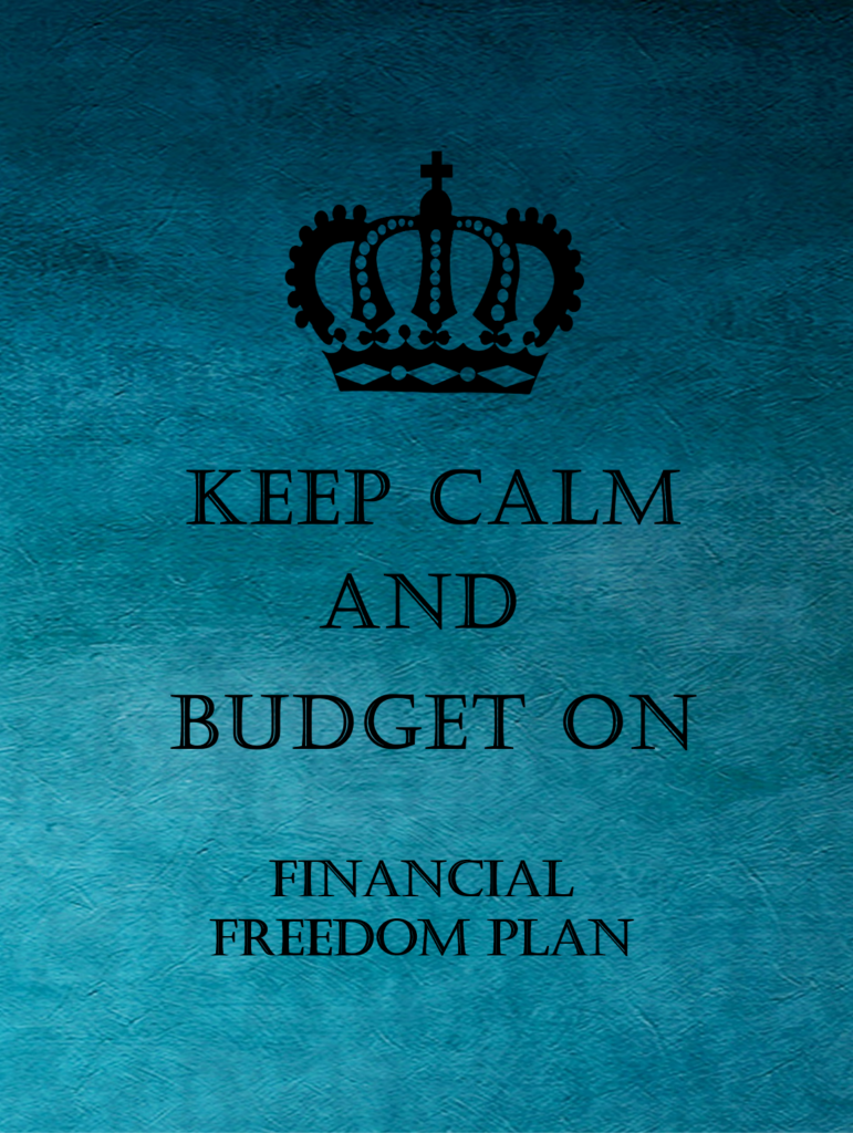 Turquoise Keep Calm and Budget On cover